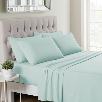 Ensemble de draps luxueux en microfibre douce avec taies d'oreiller en prime