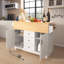 Chariot de cuisine roulant avec plateau en bois manufacturé Caye-349715736