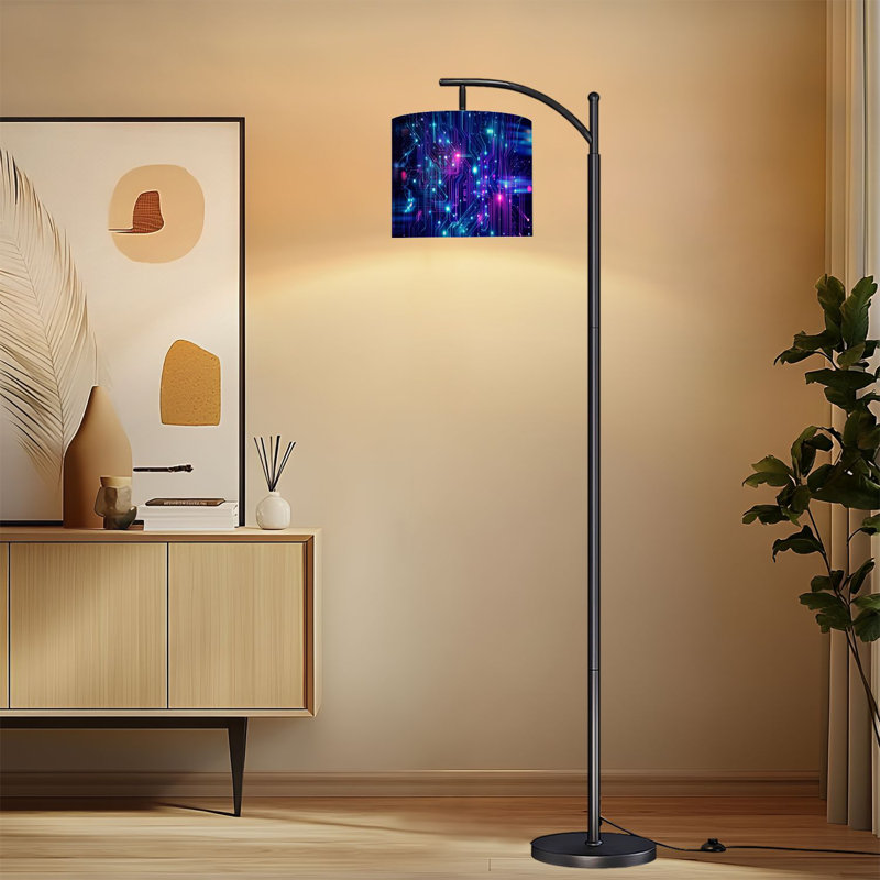 Lampe sur pied avec abat-jour réglable Futuristic Arc