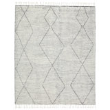 Ammil Hand-Knotted Trellis Cream/ Black Area Rug
