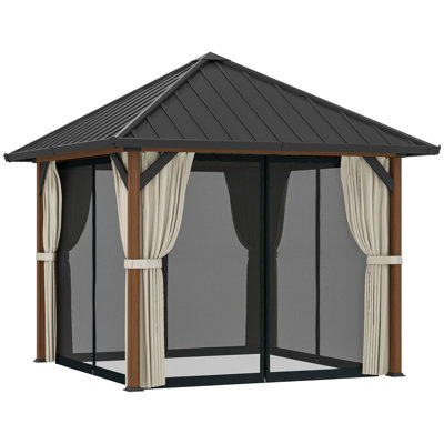 25 Ft. W x 25 Ft. D Metal Hardtop Gazebo