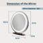 19 po X P 19 po Miroir de maquillage de salle de bain H Round-1986985990