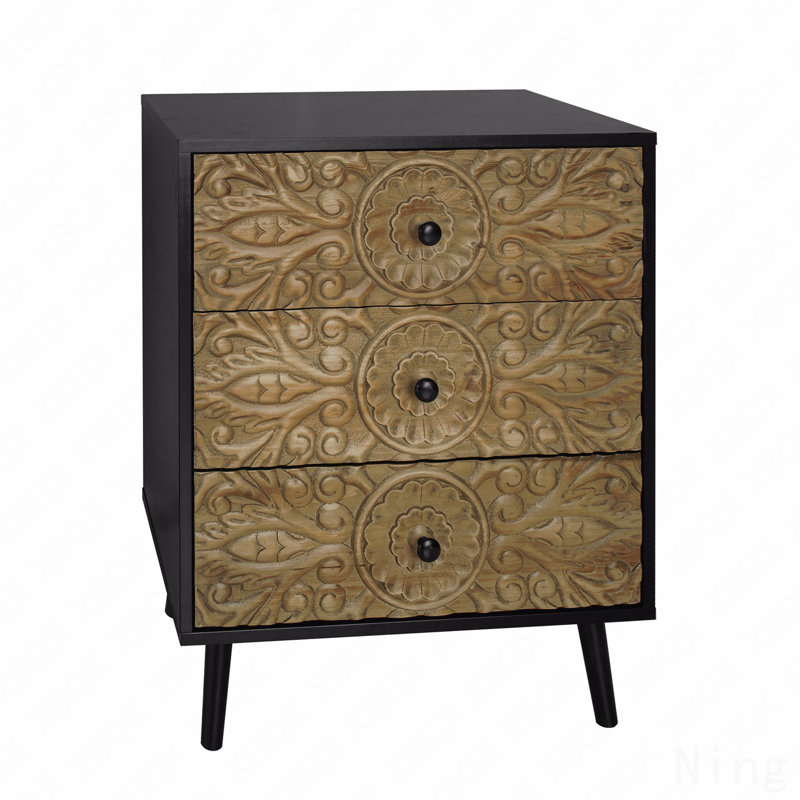 3 Drawer Cabinet, American Furniture,Suitable For Bedroom, Living Room, Study