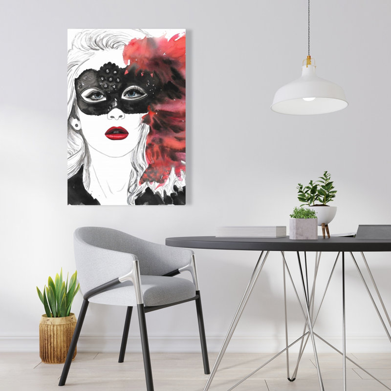 Masked Ball - Figurative Romantic Canvas for Home Decor