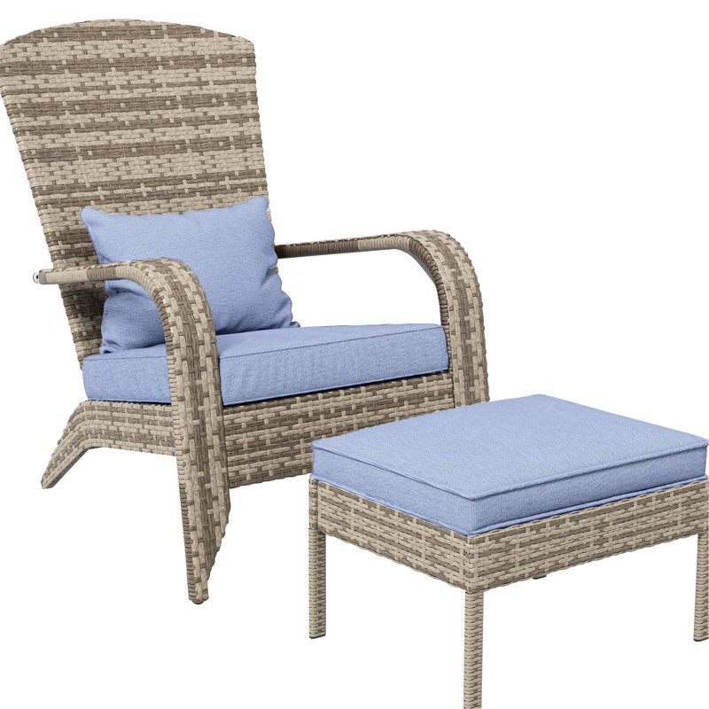 Chair With , Outdoor Pleased Lounge Cushions, High-Back, Spacious Seat & For Patio, Garden, Gray Patio , Comfortable In Gray. Wide Seat, , All-Weather Proof, Deck, Backyard, Front Yard