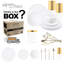 Ensemble de 60 couverts jetables en plastique blanc plat et rond