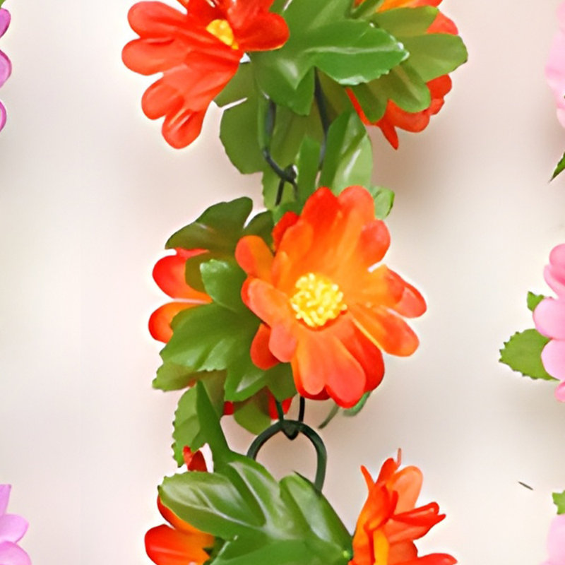 82.6'' in. Faux Garland, Orange