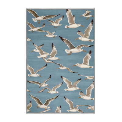  Washable Herring Gull Birds Area Rug