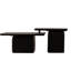 Table basse carrée dans un style tendance, grain de bois, noir, pour le salon, le bureau, la salle à manger de 2 personnes chic avec une finition grain-358429433