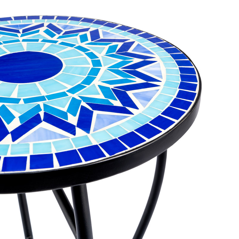 Bribie Patio Side Table, Blue