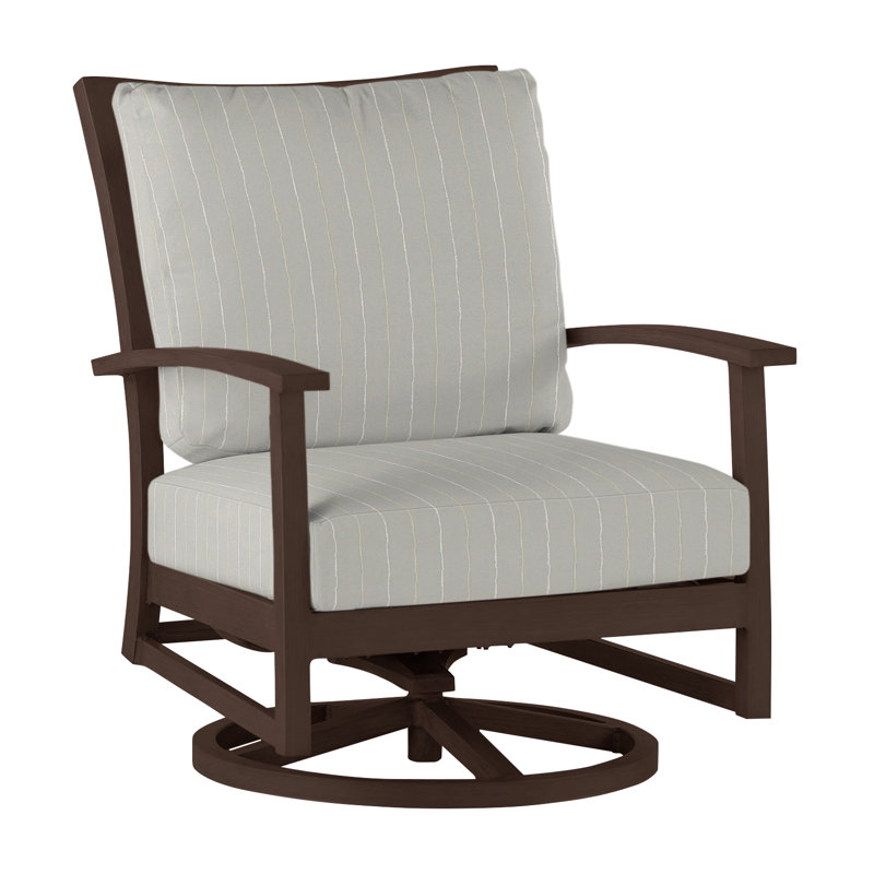 Charleston Patio Lounge Chair with Cushions, Oyster, Rollo Lace, Welt + Standard Fill