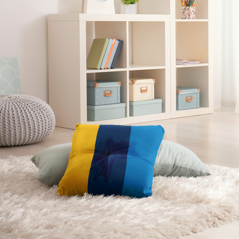  Coussin de sol touffeté, 26 po x 26 po, Bleu marine