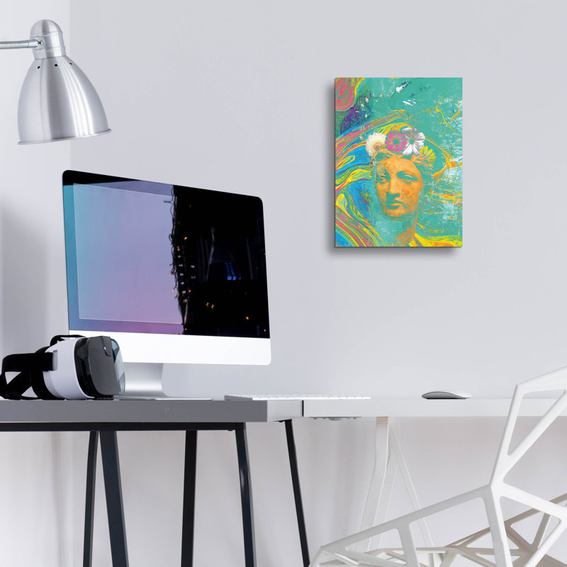 Art mural en verre Wrought Studio ™ «Goddess Mind» par Elena Ray, H 16 po x l 12 po x P 0,13 po
