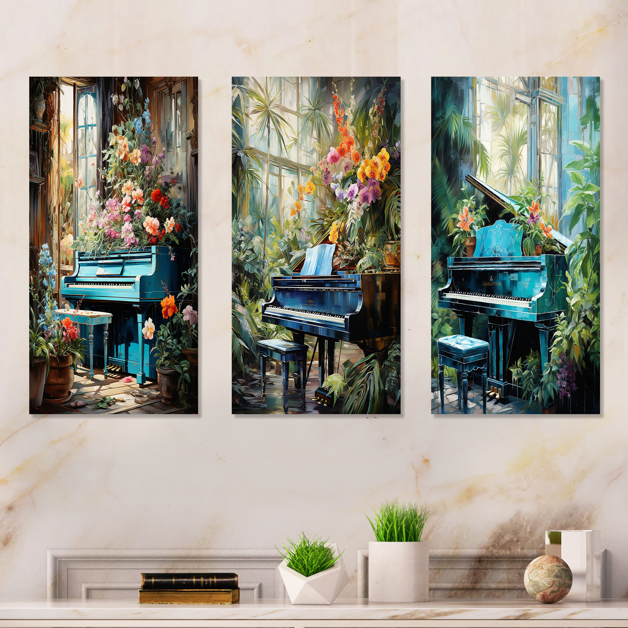 Lark Manor™ Piano Tropical Tunes - Music Piano Metal Wall Art Prints ...