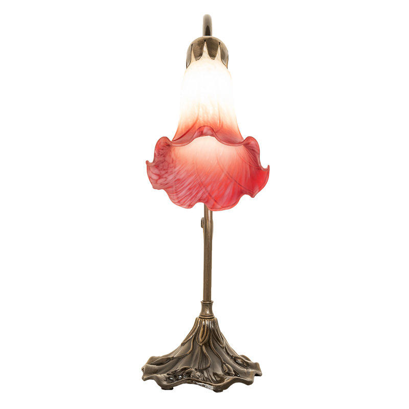 Charlae Arched Table Lamp, Pink/White