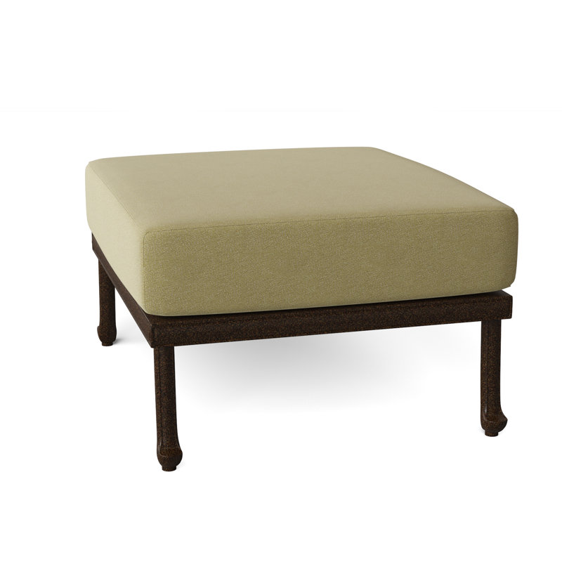 Repose-pieds d'extérieur avec coussin Casa, Brun châtaigne, Denver Scarlett Sunbrella®