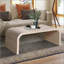Farmhouse  Vintage Crafts Coffee Table,Curved Art Deco Design, Easy Assembly