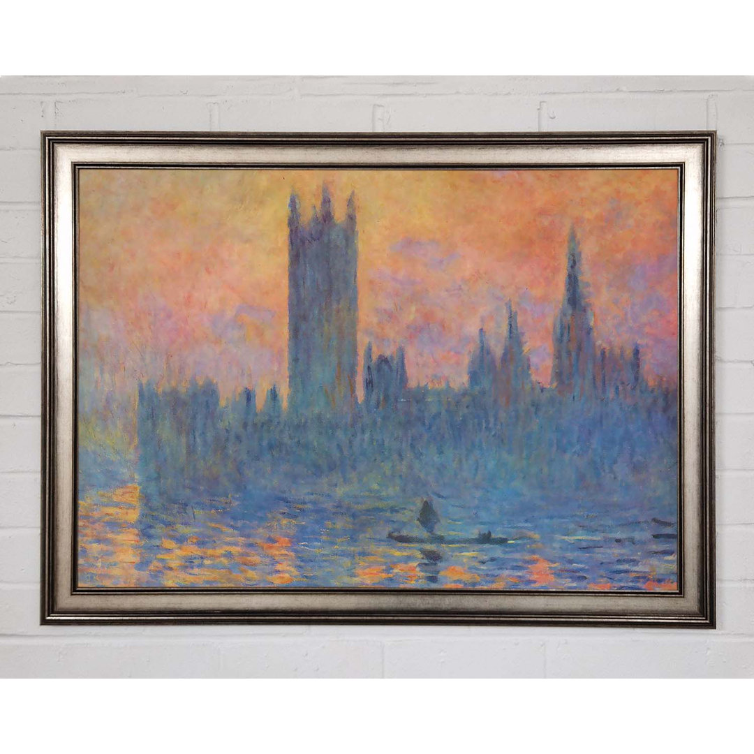 Monet Londoner Parlament im Winter Gerahmter Druck