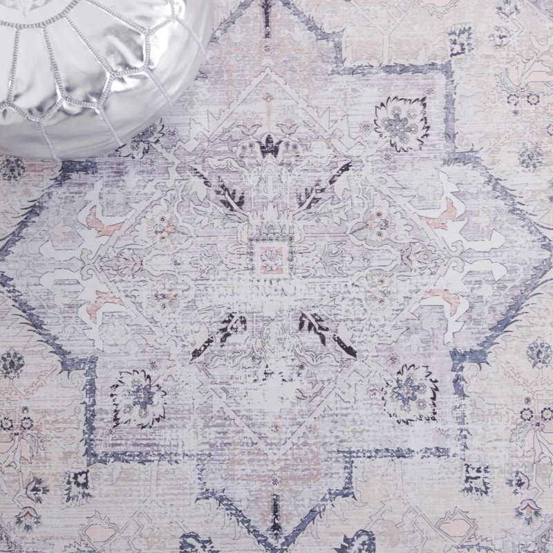 Pashen Performance Machine Washable Oriental Rug, Rectangle 5' x 8'