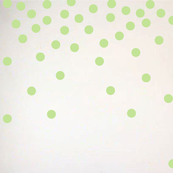 Adhésif décoratif à pois, H 48 po x l 78 po x P 0,01 po, Tarte à la lime