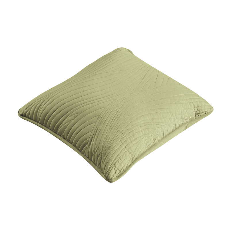 Sage Green Microfiber Geometric Square Toss Pillow