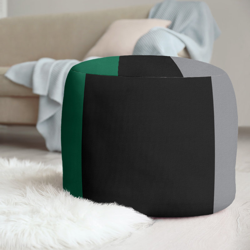 Repose-pieds repose-pieds rond 20,5", Vert victorieux / noir / argent, Dallas