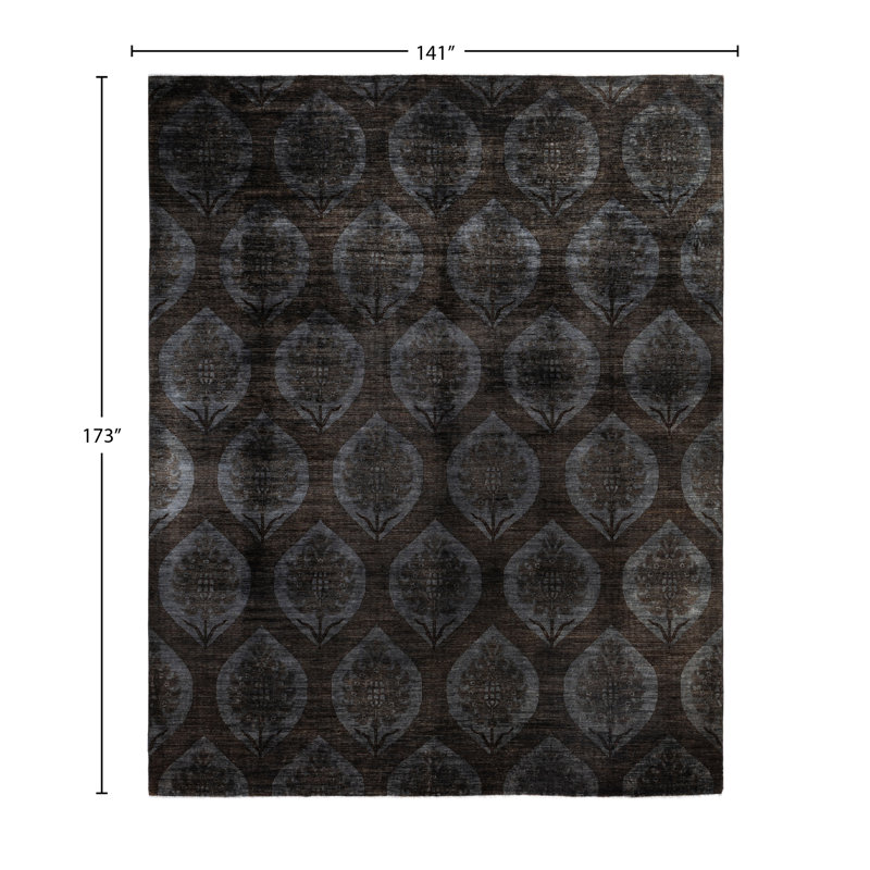 Overdyed One-of-a-Kind 11' 9" X 14' 5" Hand Knotted Area Rug