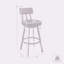 Tabouret de comptoir pivotant en métal brun avec similicuir brun