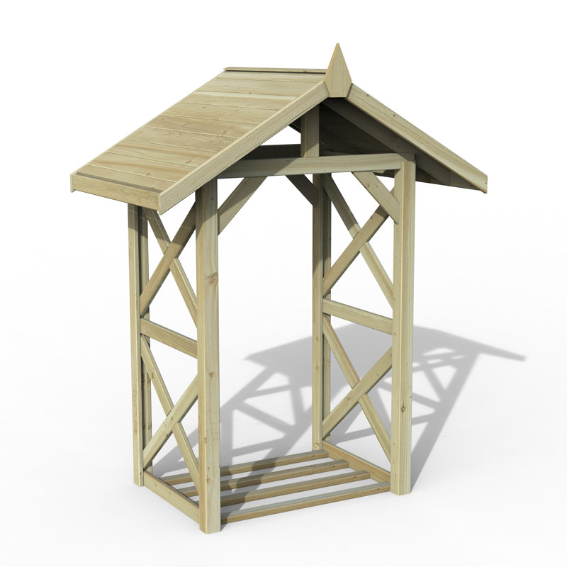 Apex 134.8cm W x 85.5cm D Solid Wood Log Store