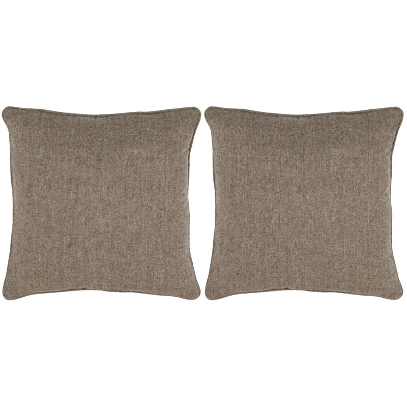 Hayden Solid Colour Reversible Throw Pillow, Grey