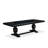 9-piece kitchen table set includes a dinner table and 8 Navy Blue Polyester fabric dining Chairs with Button Tufted Chair Back - Sand Blasting Black Finish.-931481079-928726359