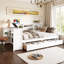 Lit de jour d'angle Somnus double avec tiroirs de rangement, bureau intégré, port de chargement USB et bibliothèque-928160748