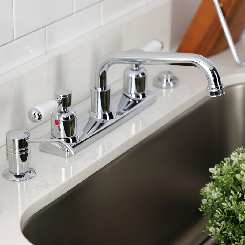 Robinet de cuisine central Kingston, Chrome poli