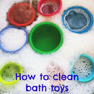 How to clean bath toys instructions from Daisies and Pie on Wayfair UK.
