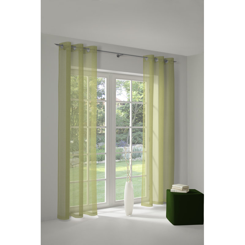 Peck Eyelet Room Darkening Single Curtain, Green, 142cm Width x 220cm Drop