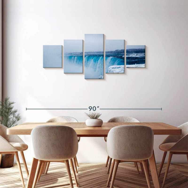 Niagara Falls Wintry Mist, 30" H x 68" W