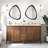 Irregular Wood Decorative Asymmetrical Mirror-111474780