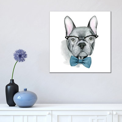 Vintage Pup IV 1 Piece Wrapped Canvas Wall Art