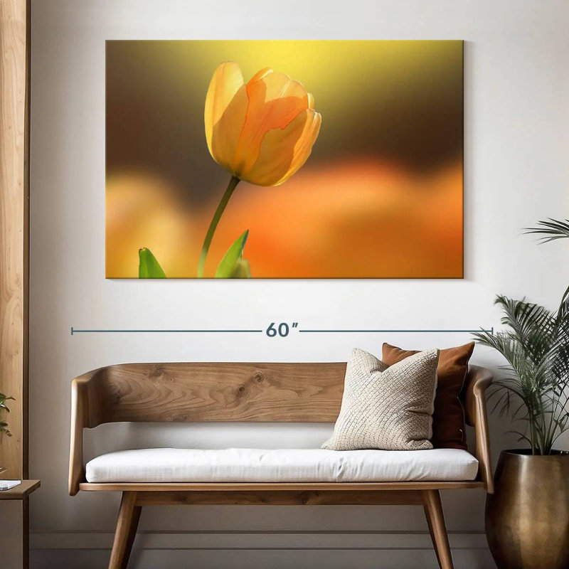Tulipe jaune Harnek, H 34 po x l 51 po