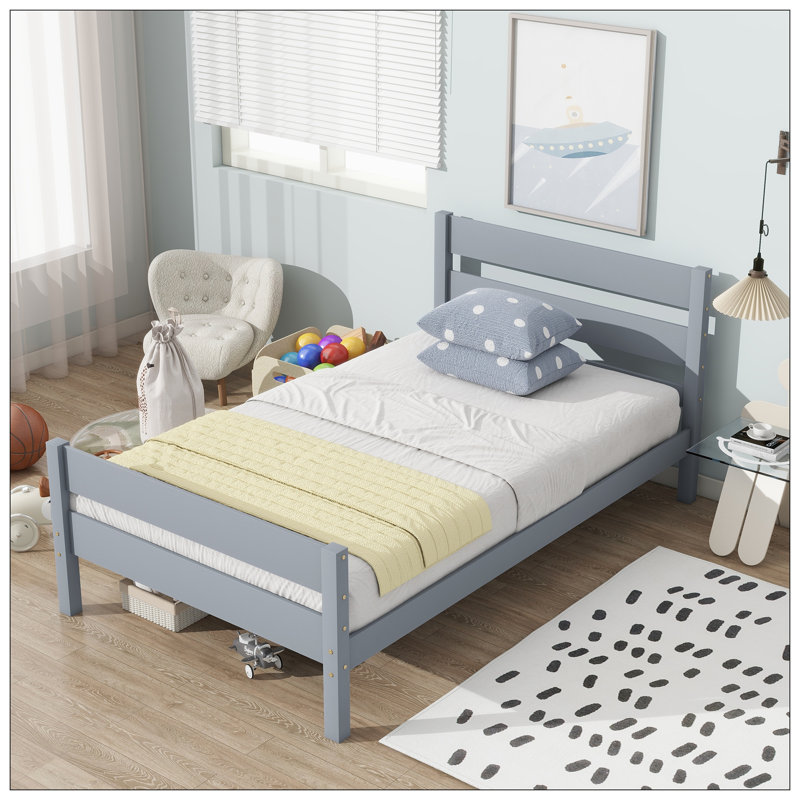 Lit pour chambre à coucher, gris