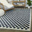 Barrile Chequered Machine Woven Area Rug-78622811