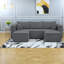 Canapé modulaire en mousse peu encombrant, design gris moderne pour une vie compacte