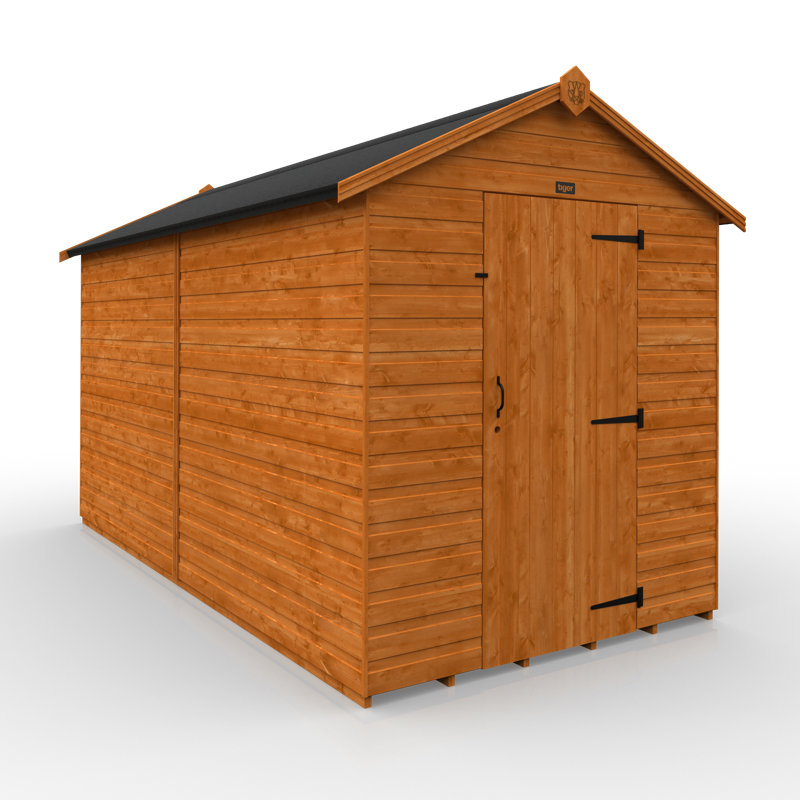 Tiger Shiplap Apex Wooden Shed, 6ft. W x 12ft. D