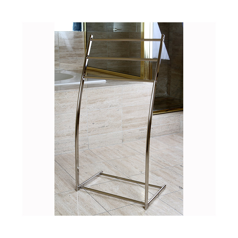 Kingston Brass Edenscape Freestanding 3-Bar Towel Rack, Brushed Nickel