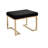 Derrik 24'' W Rectangle Standard Ottoman in Short Haired Faux Fur and Champagne