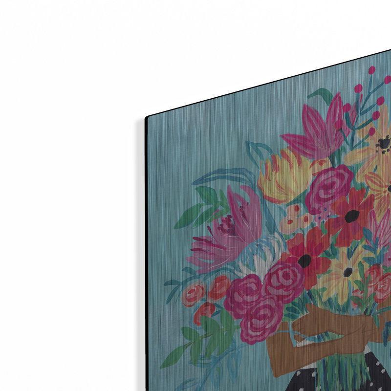  «A Bunch Of Flowers 4» par Farida Zaman, art mural en métal, H 12 po x l 12 po