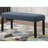 Fabric Dining Bench with Nailhead Trim-1047957646