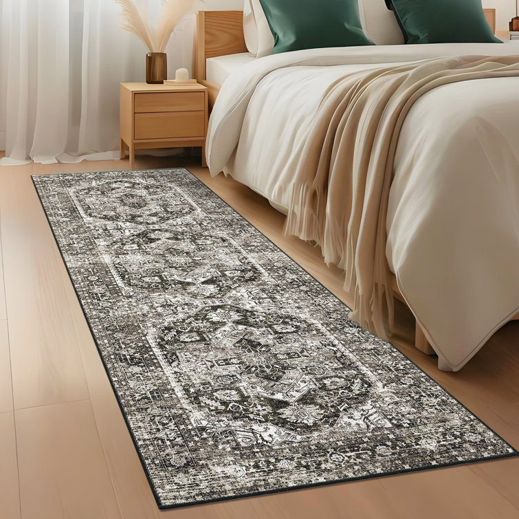 Boyce Washable Vintage Floral Area Rug for Living Room