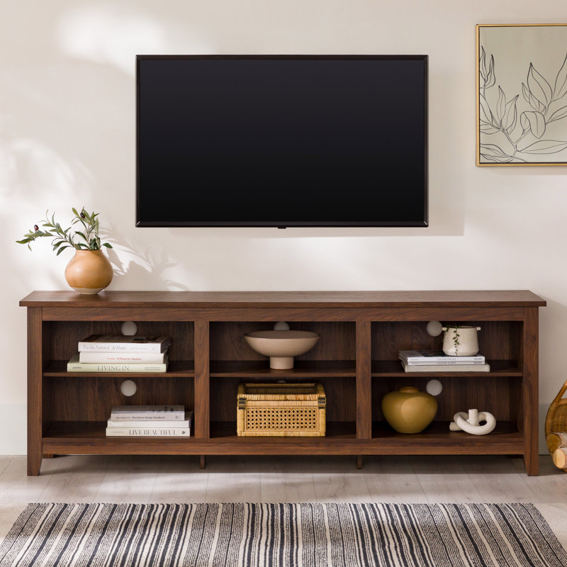 Meuble télé 70 po Modern Transitional, Marron foncé