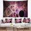 Tapisseries abstraites ange en couleur rose-28497762